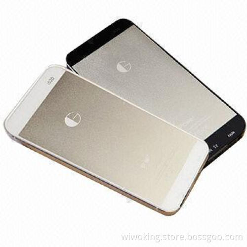 Portable Mirror Power Banks with Metal Back for iPhone, White and Black Colors, 5,200mAh Capacity